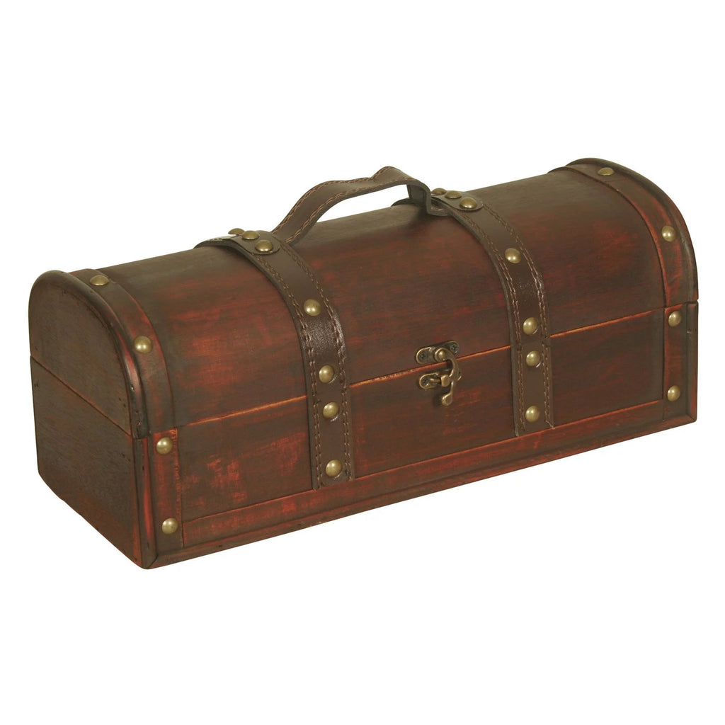 Brown Wood Decorative Storage Trunk Chest S679966