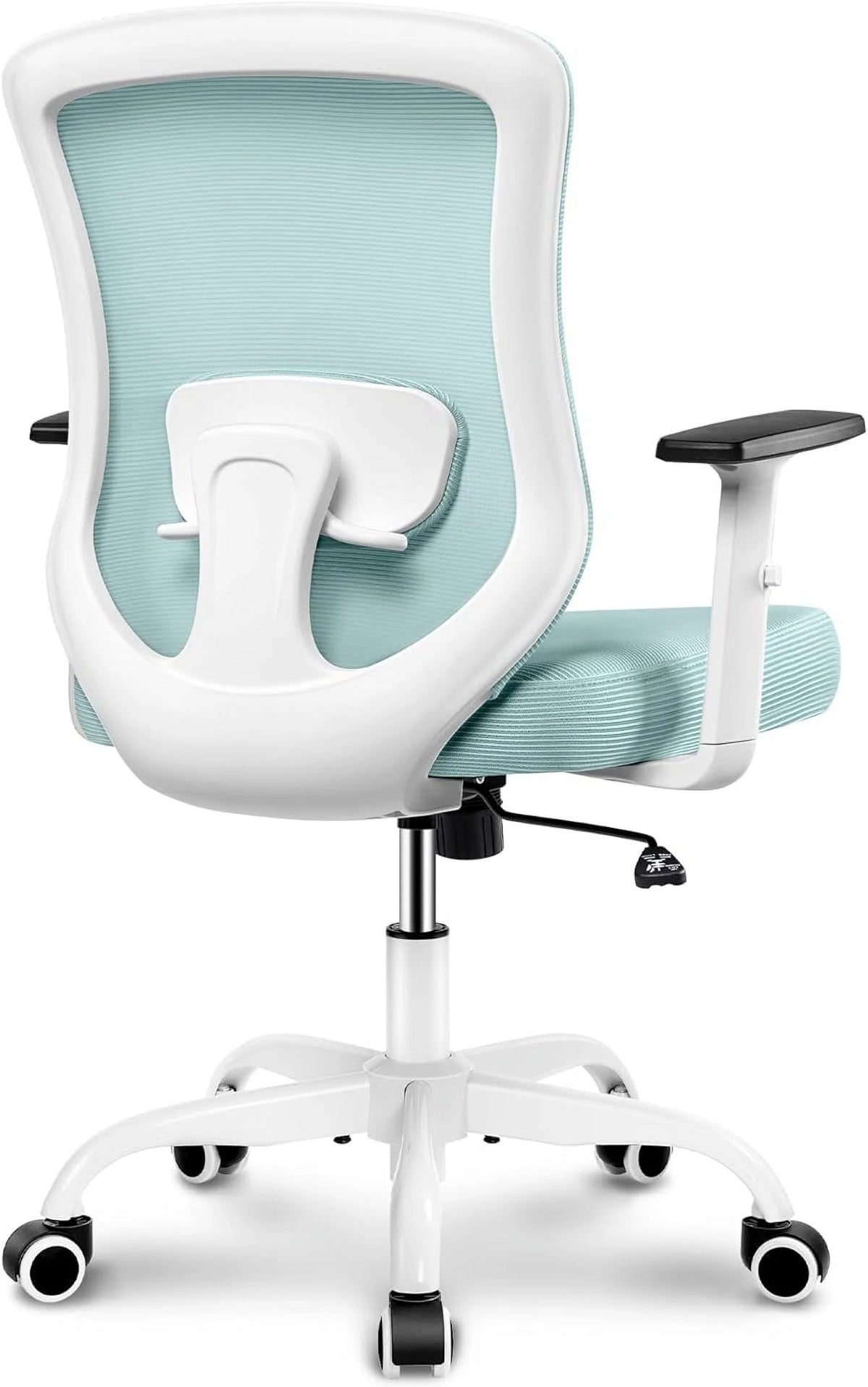 Light Blue Ergonomic Mesh Office Chair with Adjustable Armrests M97767