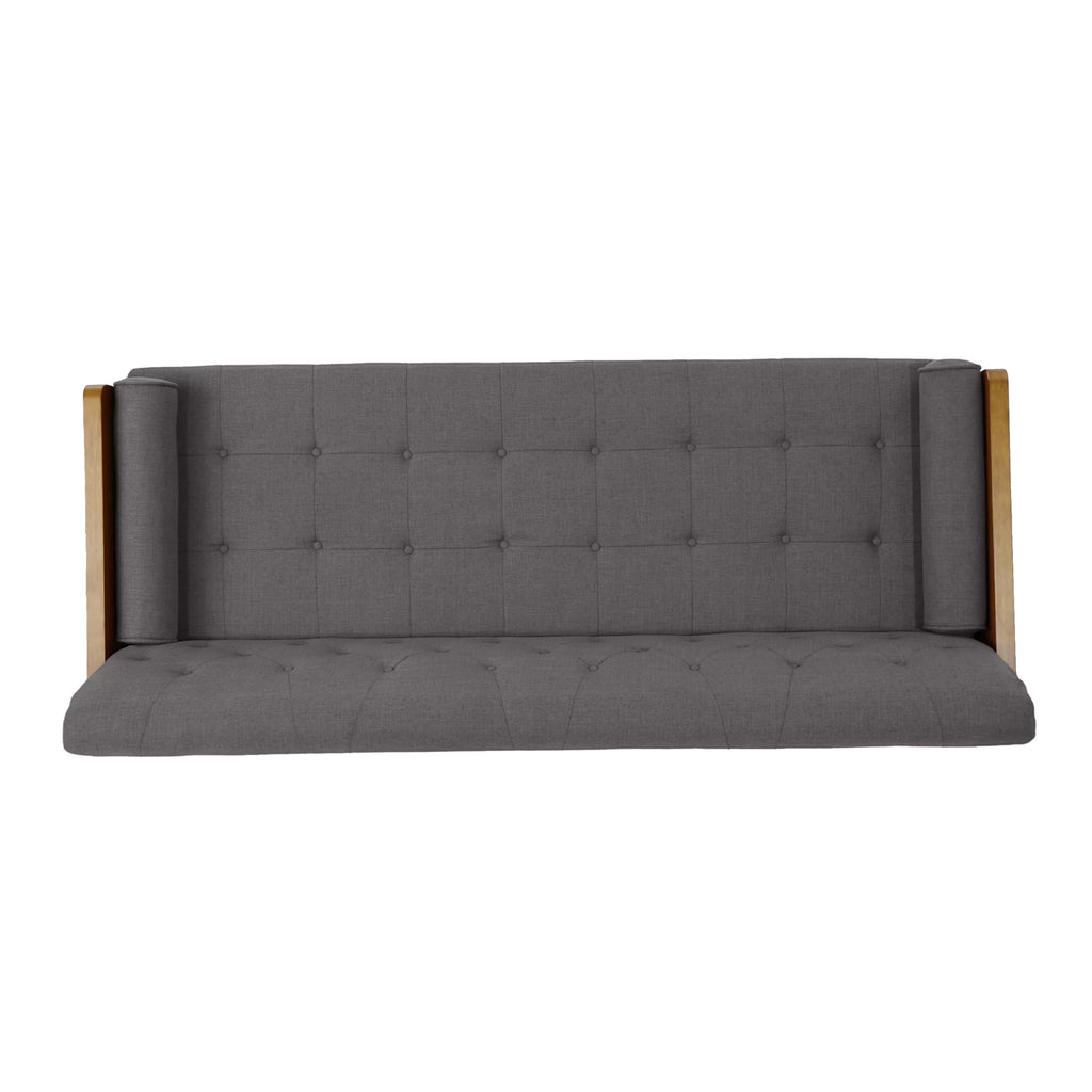 Grey Tufted Fabric Sofa Z4389