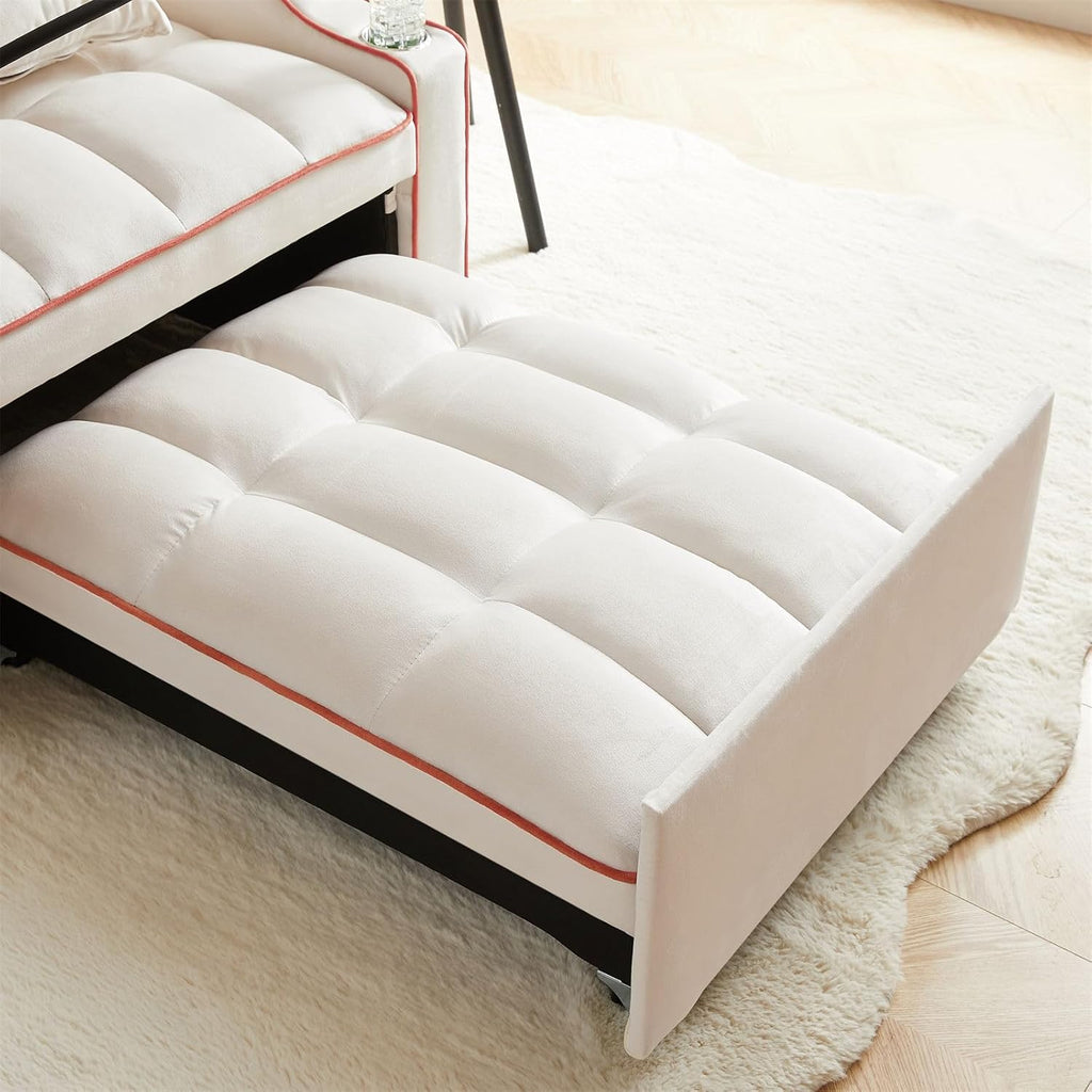 3-in-1 Convertible Pull Out Sleeper Chair Bed with Multi-Pockets M438580