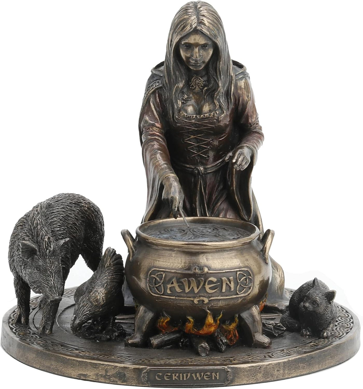6.25 Tall Cold Cast Resin Antique Bronze Finish Statue Figurine Z28247