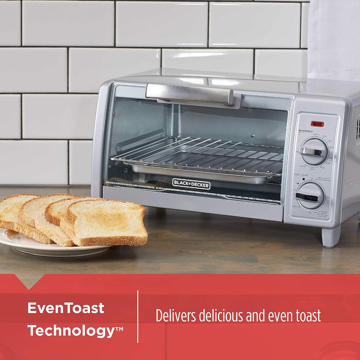 4-Slice Stainless Steel Toaster Oven U840099