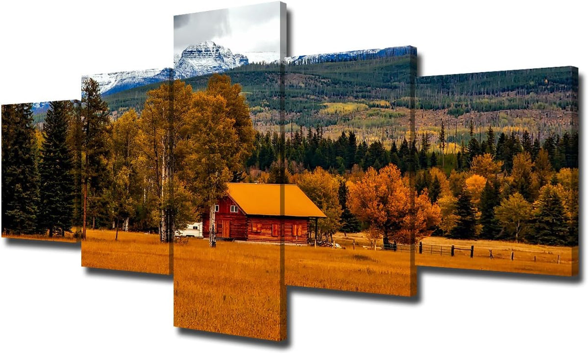 5 Piece Framed Canvas Landscape Art (60''Wx32''H) C434