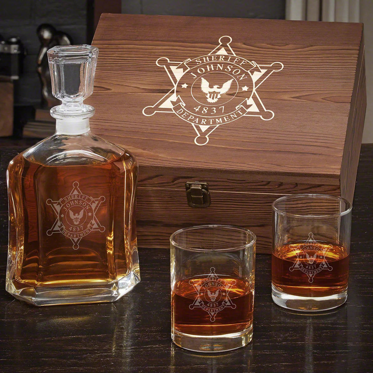 Personalized Whiskey Decanter Set N321