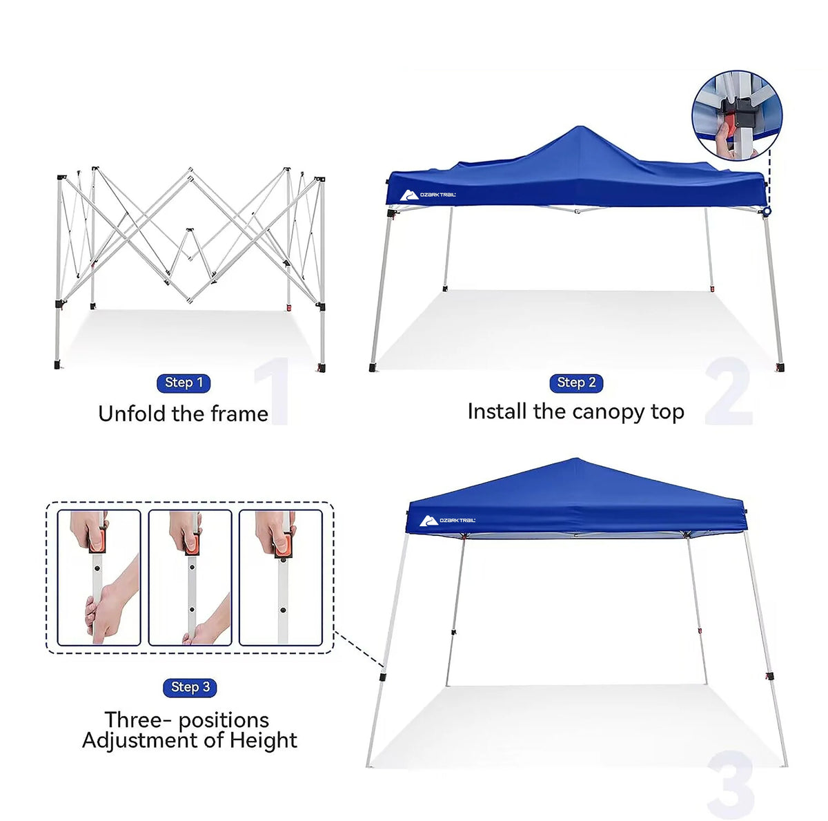 10' x 10' Blue Pop-up Canopy S7682