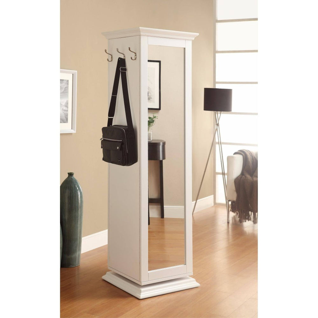 White Metal Accent Cabinet G186