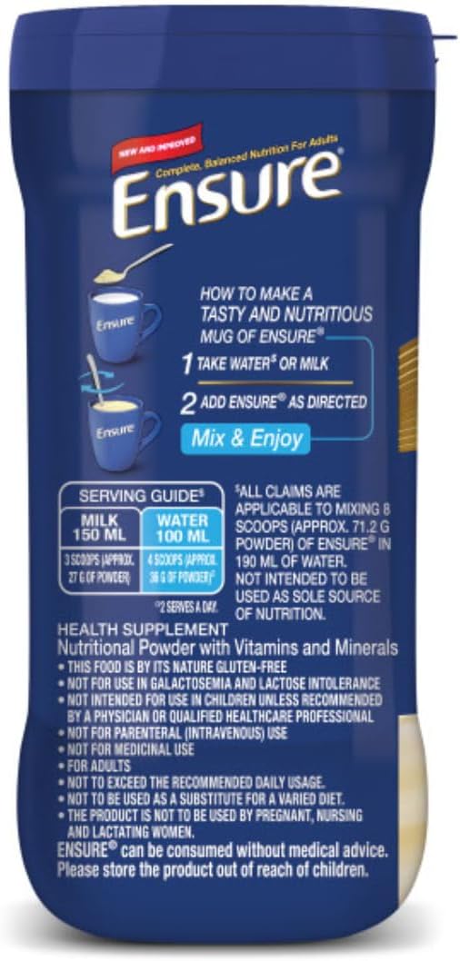 Vanilla Flavor Nutrition Powder 400gm Jar 10 Count D997