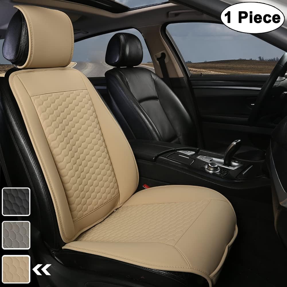 Black Car Seat Covers, 1 Pair with Lumbar Support B50418