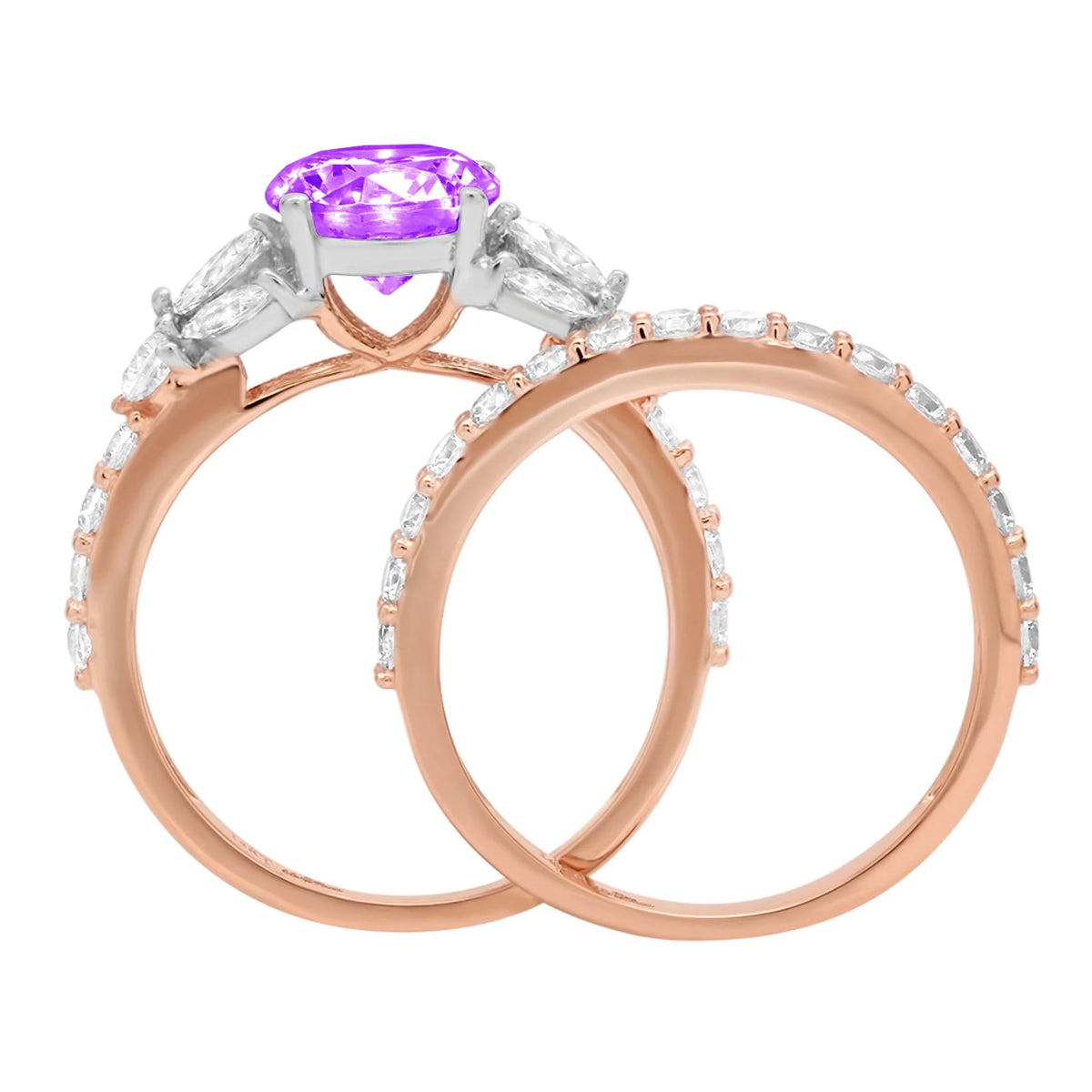 Purple Natural Amethyst 18k Gold Ring G353