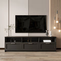 Black TV Stand with Storage W8132