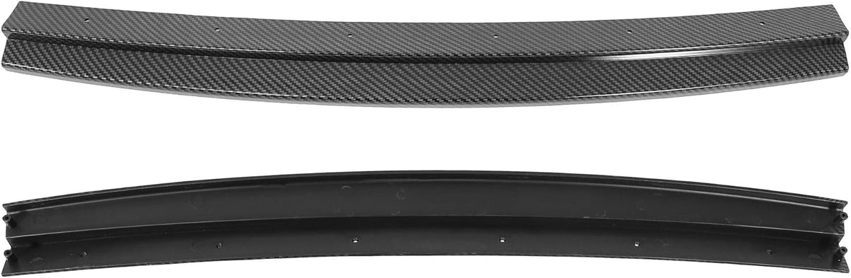 Black Front Bumper Lip Splitter Set Carbon Fiber Pattern J383168