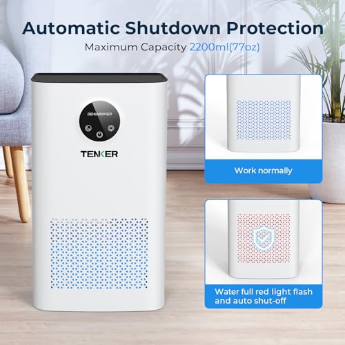 77 OZ Dehumidifier with Sleep Mode Auto Shut Off White G26605
