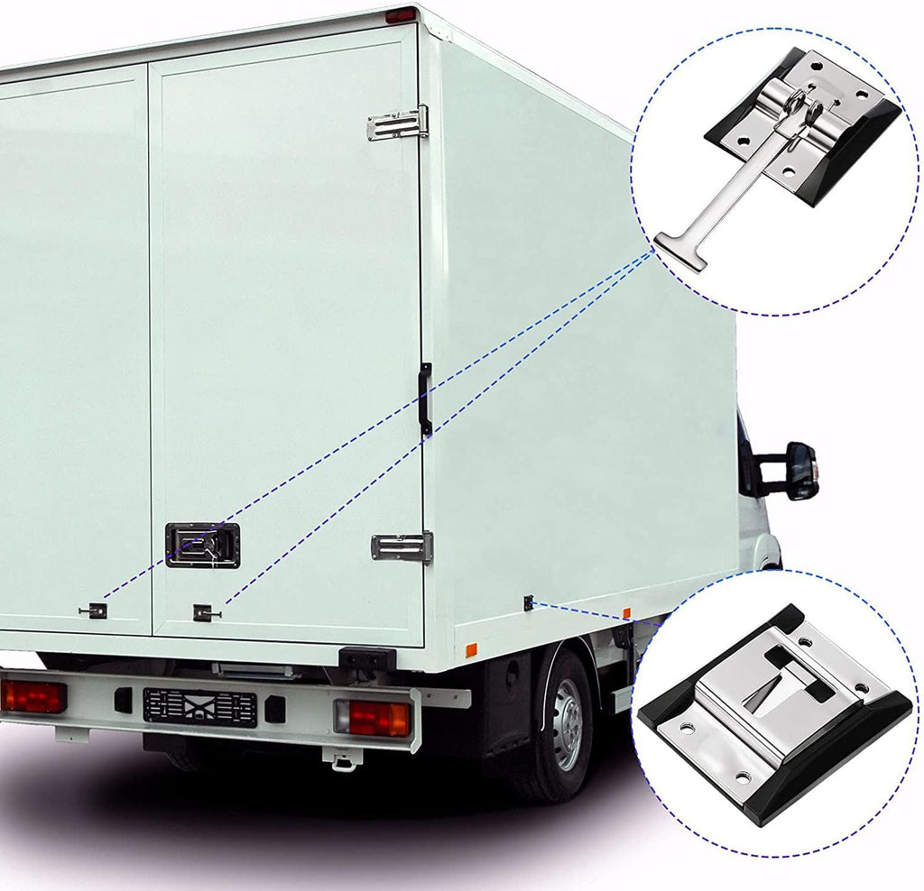 Rv Door Holder Metal T-Style Entry Door Catch 2 Pack with 16 304 Stainless Steel Screws Z614