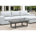 Brown Aluminum Patio Cocktail Table R723