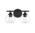 Matte Black 2 Light Bath W620