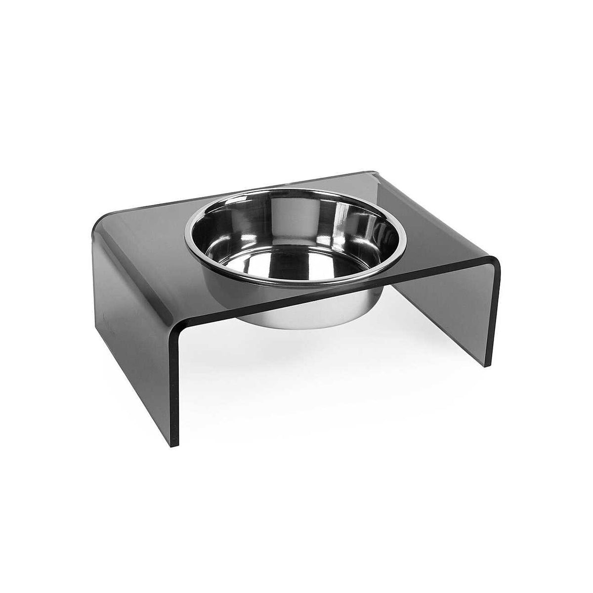 Large Clear Double Bowl Pet Feeder O309
