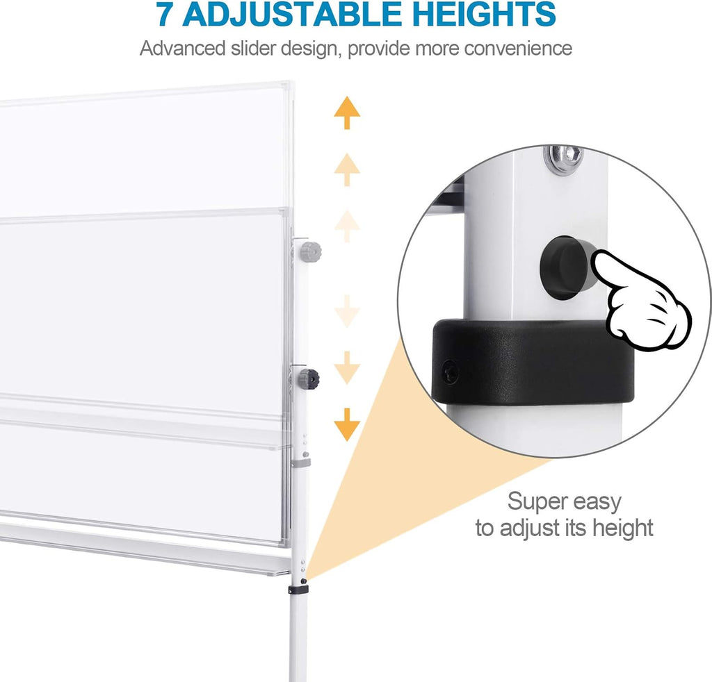 48x36 Double Sided Magnetic Whiteboard with Stand I62302