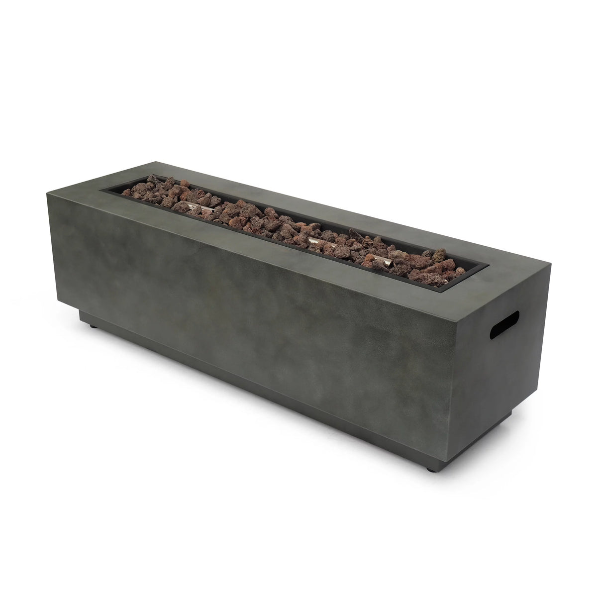 Rectangular Concrete Fire Pit with Tank Holder X4331