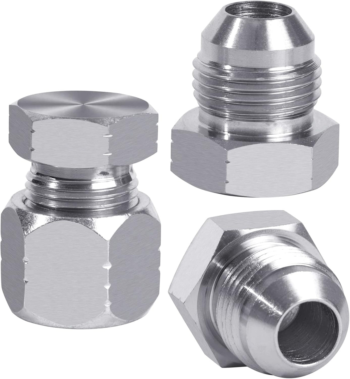 64pcs JIC 37° Flare Cap & Plug Kit, Galvanized Steel, Sizes-04 06 08 10 12 16 A344