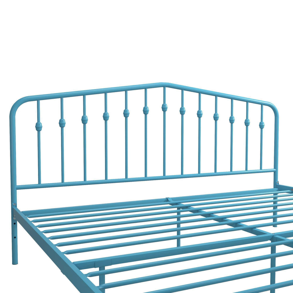 King Sea Blue Metal Bed E4951
