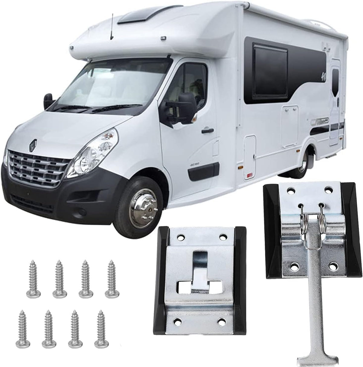 Rv Door Holder Metal T-Style Entry Door Catch 2 Pack with 16 304 Stainless Steel Screws Z614
