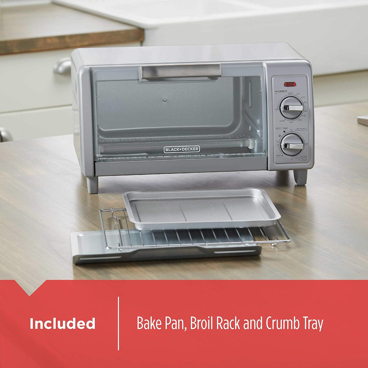 4-Slice Stainless Steel Toaster Oven U840099