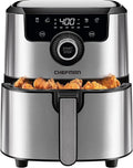Open Box CHEFMAN Air Fryer 4.5 Qt Dual Control Temperature - SILVER O55023