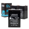 6V 4.5Ah Sealed Lead Acid Battery 3 Pack with Terminal Adapters P3283