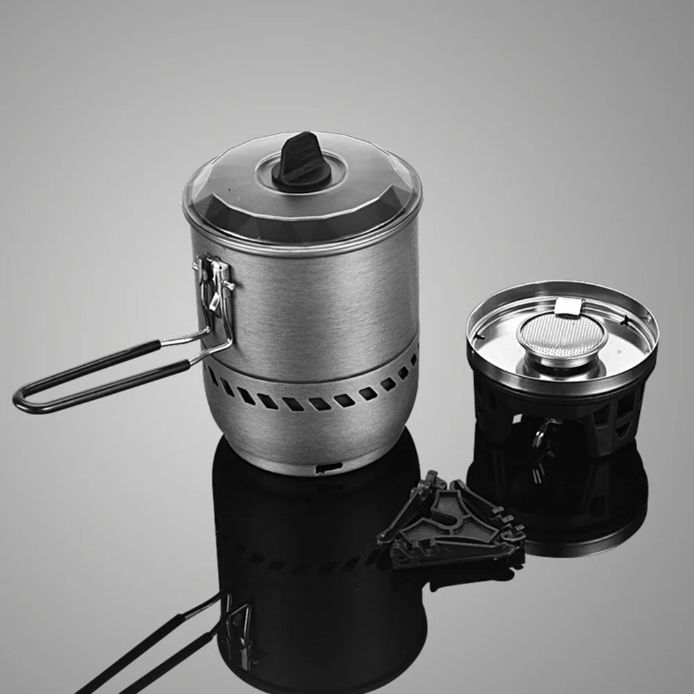 Camping Stove Pot with Windproof Gas Stove Head M36748
