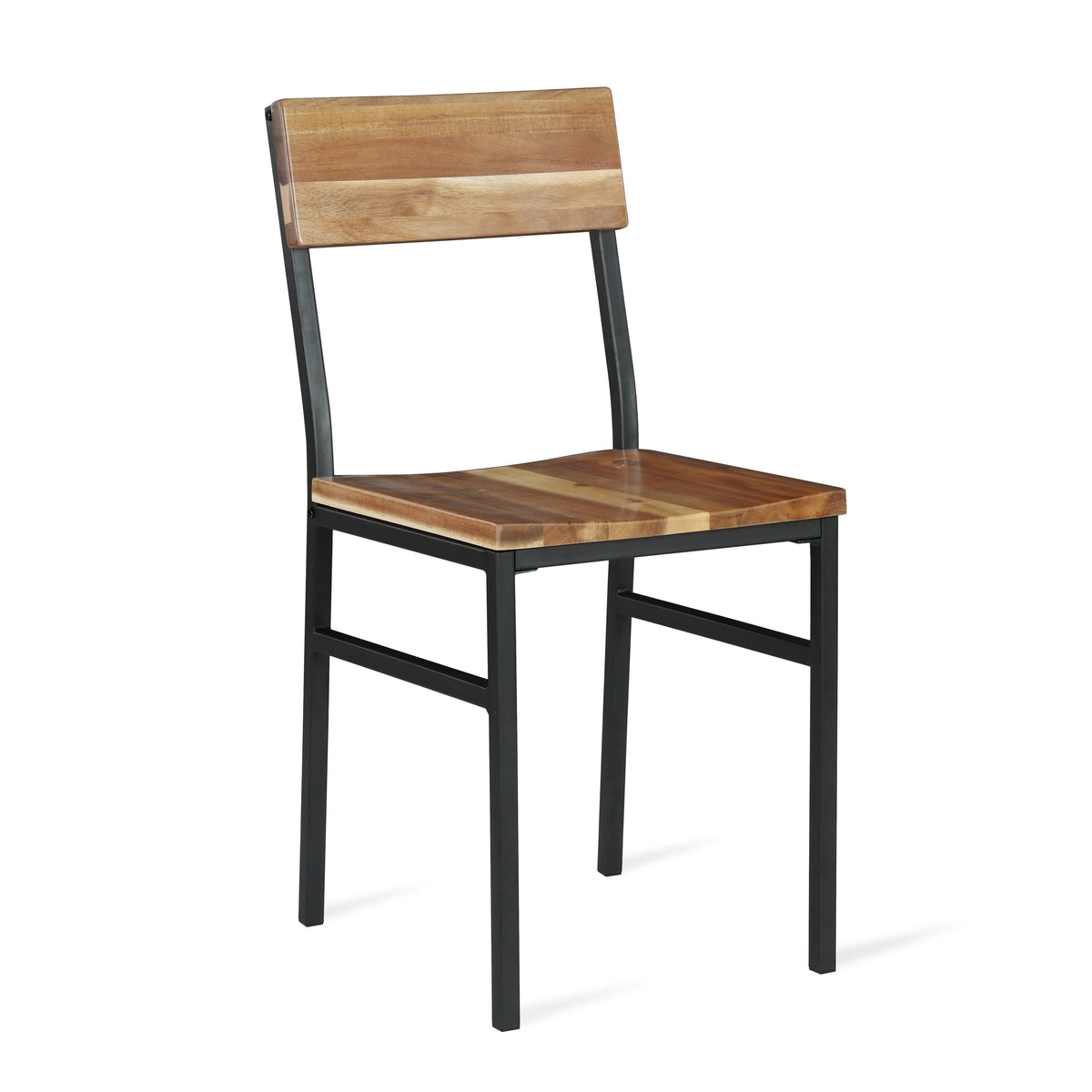 Natural Gray Wood and Metal Dining Chair (2-Pack) X220