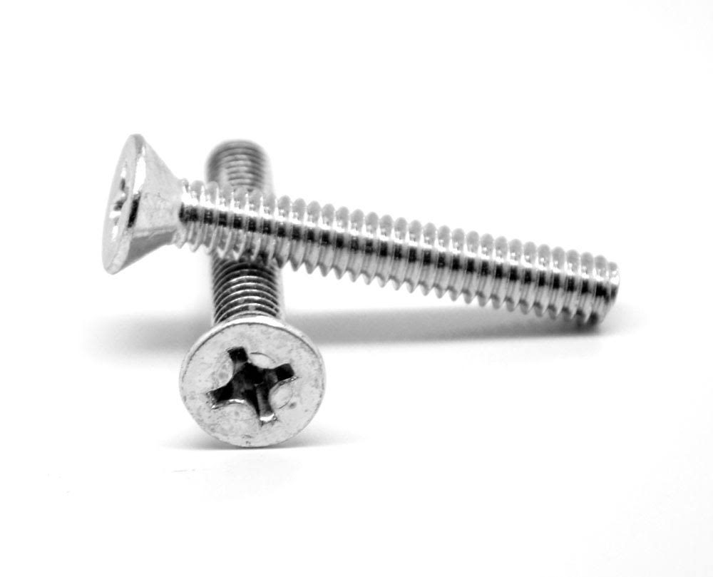 3/8x22-16 x 4x22 (FT) Coarse Thread Machine Screw Phillips Flat Head Low Carbon Steel Zinc Plated C730