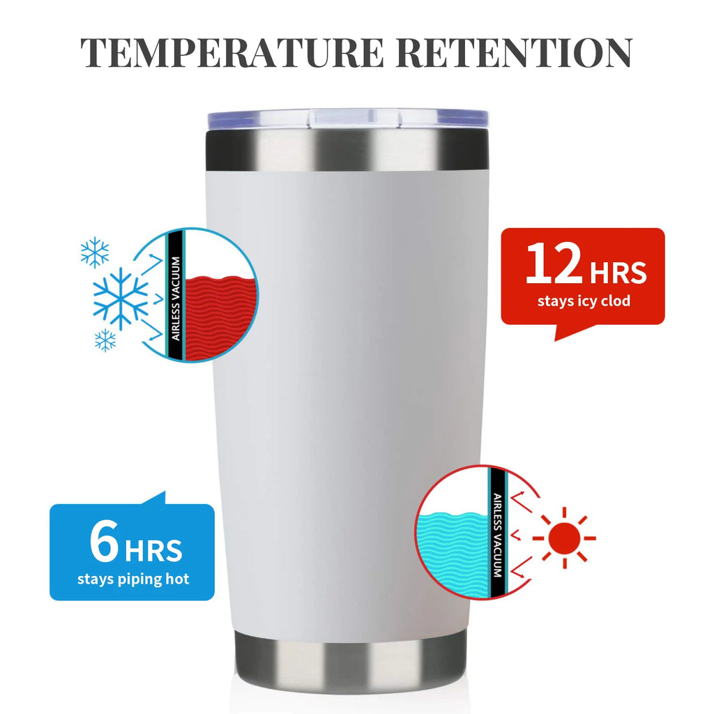 20oz Double Wall Vacuum Insulated Stainless Steel Tumbler 8 Pack with Lid and Straw G8022