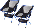 2 Pack Ultralight Compact Camping Chair with Carry Bag (Orange) B71706