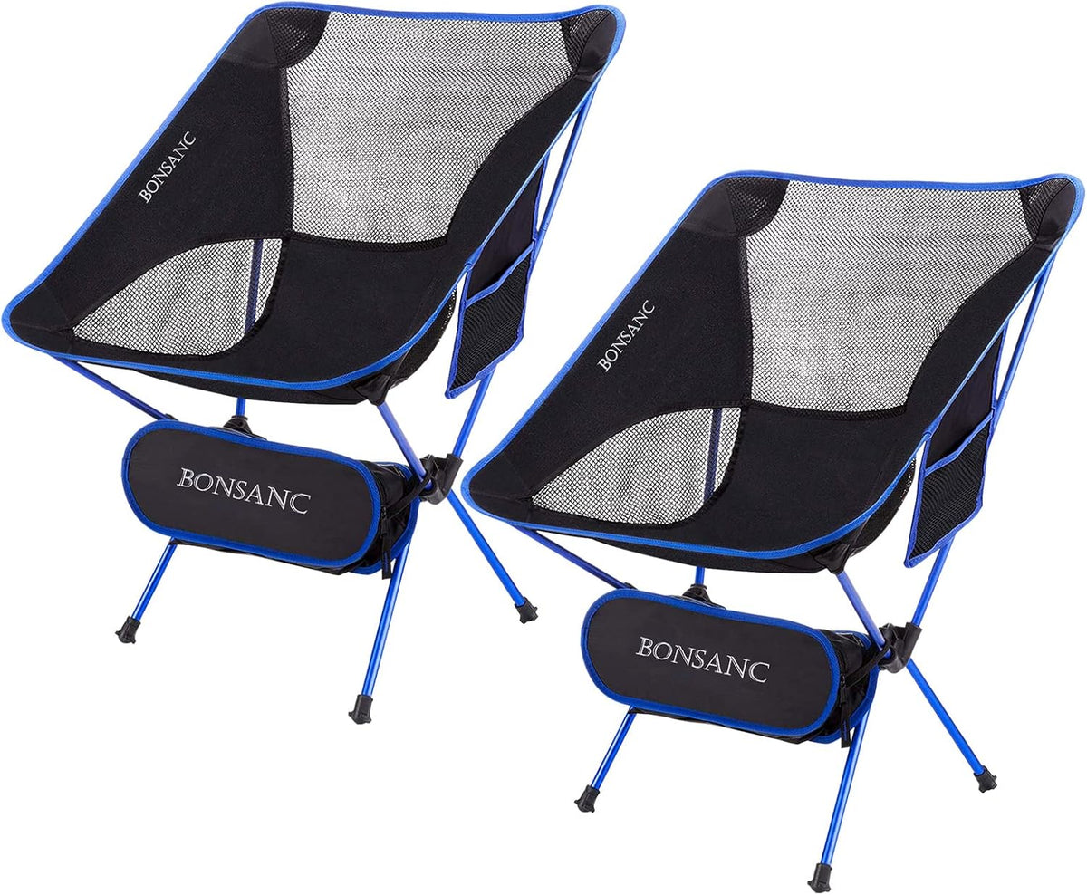 2 Pack Ultralight Compact Camping Chair with Carry Bag (Orange) B71706