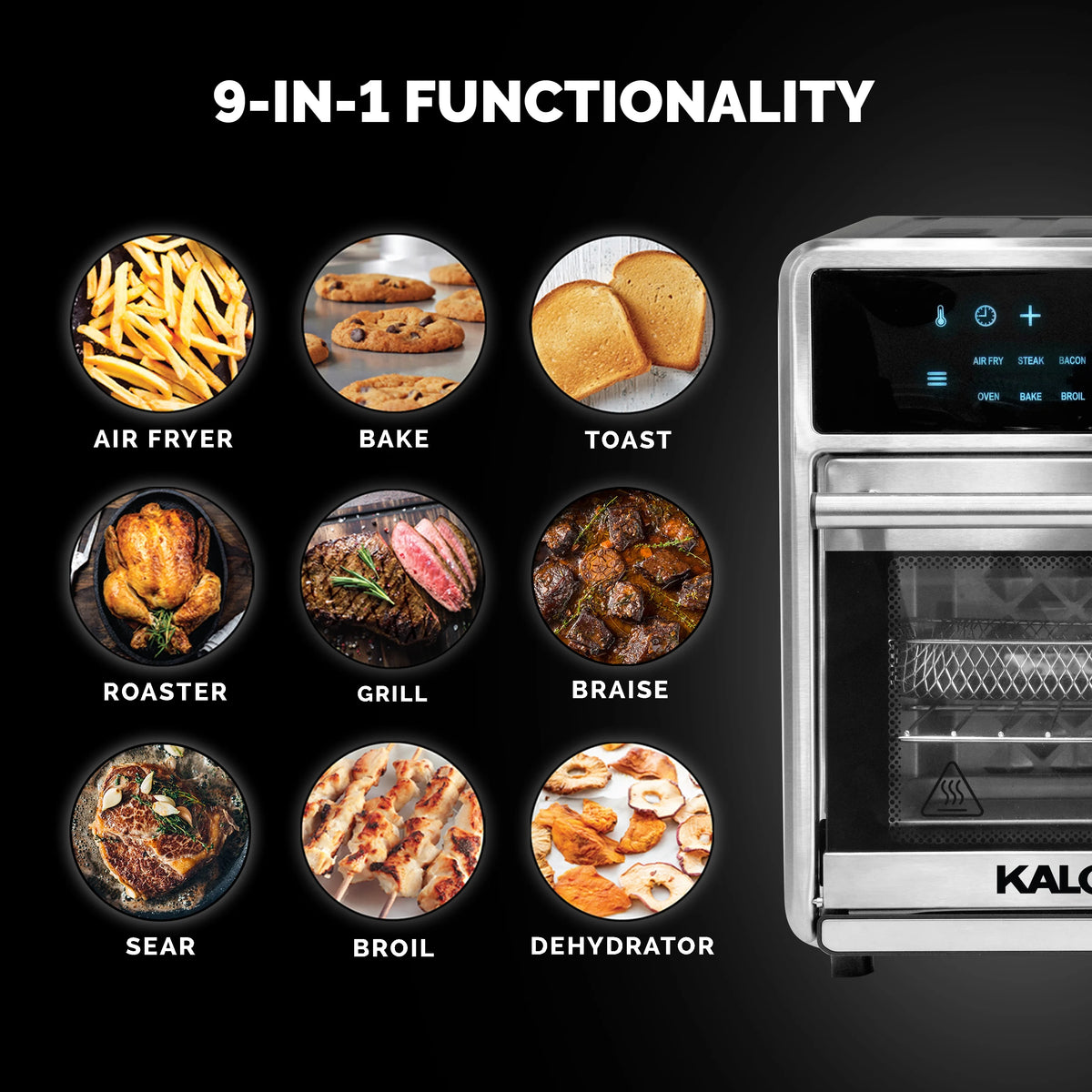 16 Quart Stainless Steel Air Fryer Oven and Grill X505155