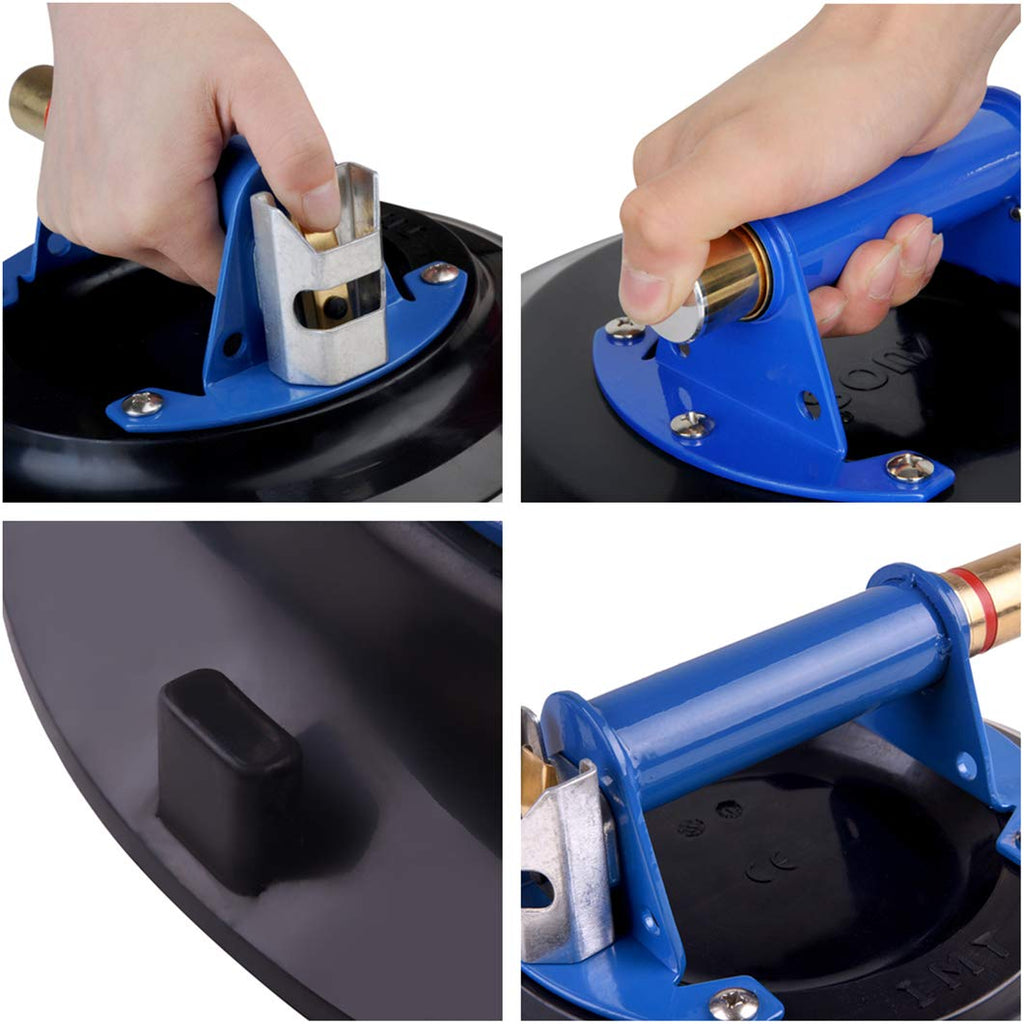 12 Super Strong Glass Suction Cup Vacuum Glass Lifter with Metal Handle and Brass Pump H802