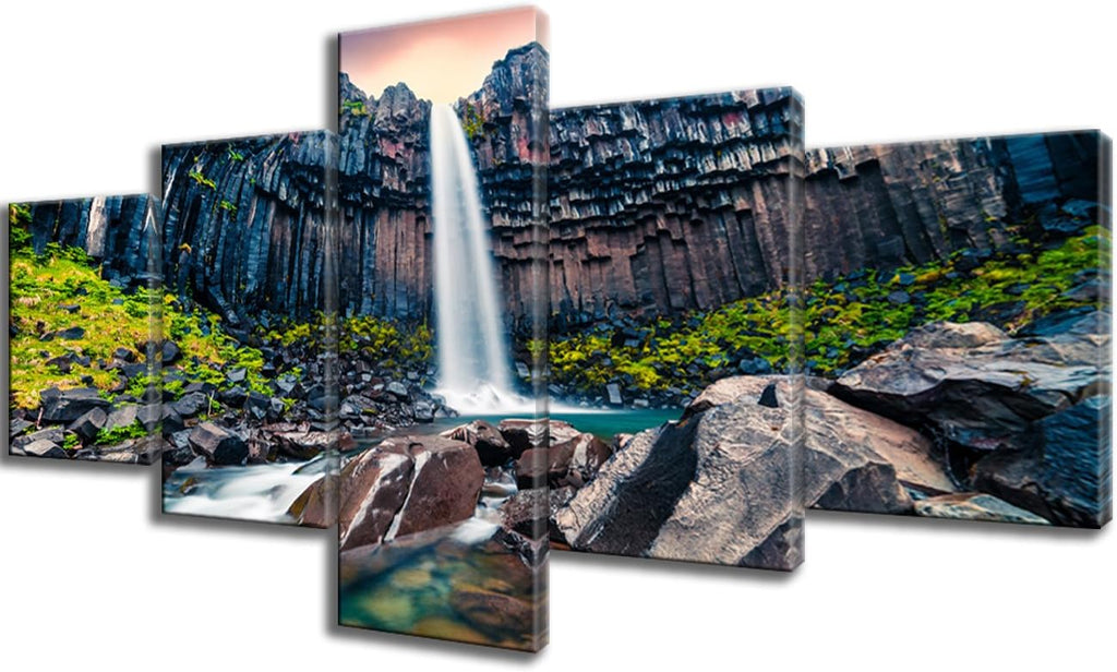 5 Piece Framed Canvas Landscape Art (60''Wx32''H) C434