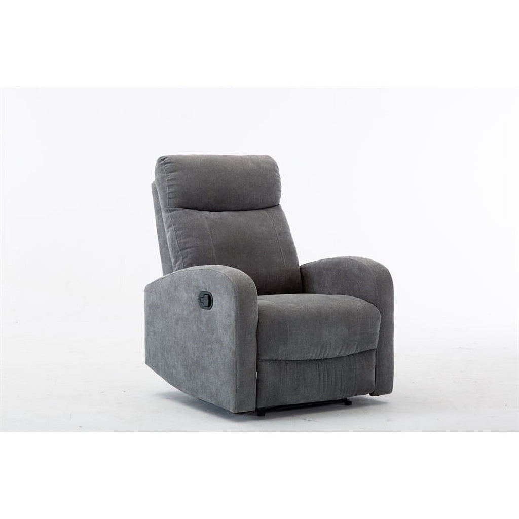 3-Piece Reclining Chenille Fabric Sofa Set Light Gray E4491