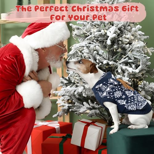 2 Pcs Christmas Dog Sweater Warm Winter Dog Hoodie H746101