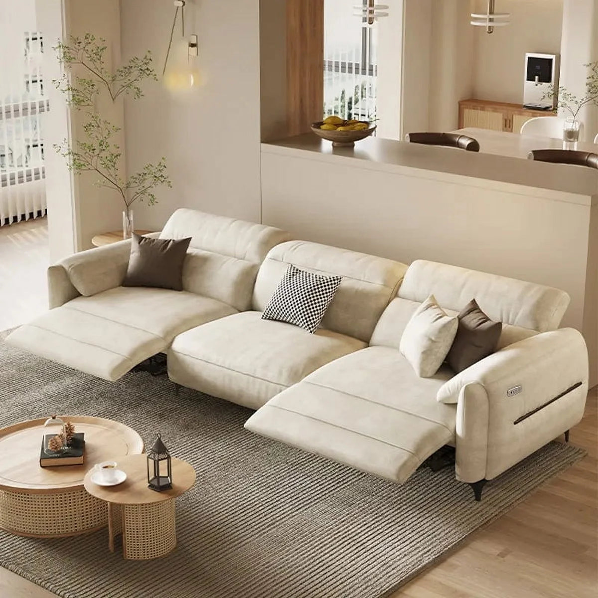 White Accent Sofa Set J844