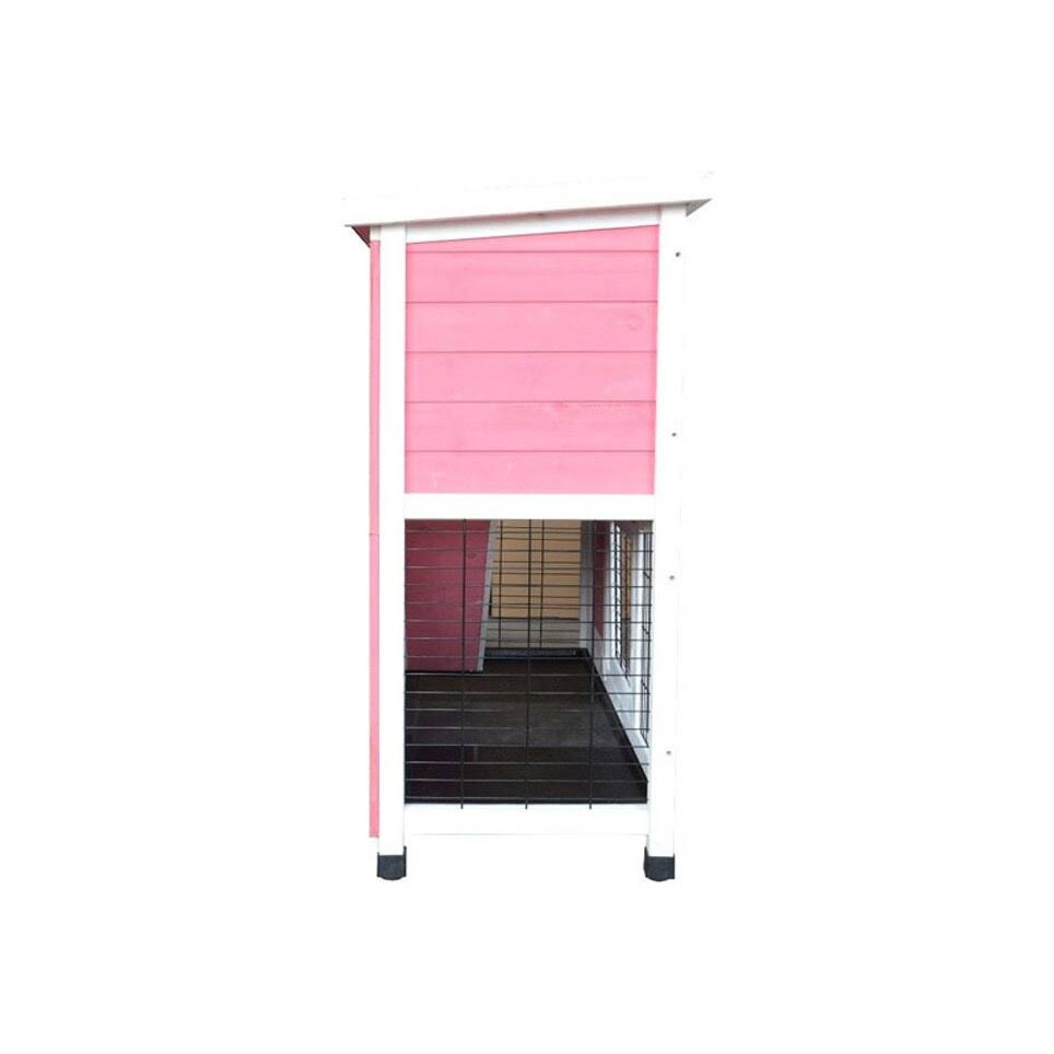 40x22 Wooden Rabbit Hutch Pet Cage Pink K448