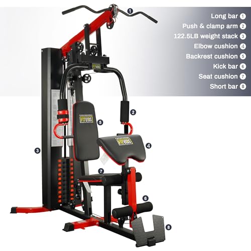 Multifunctional Home Gym with Leg Press and Pulley System P1491