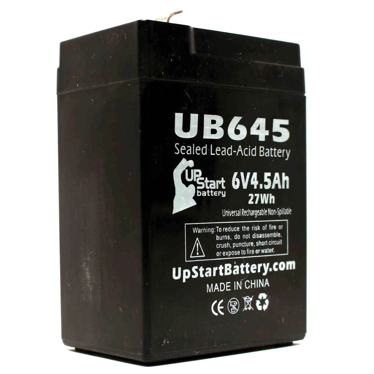 6V 4.5Ah Sealed Lead Acid Battery 3 Pack with Terminal Adapters P3283