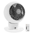 White Remote Controlled Compact Globe Oscillating Circulating Fan O185008
