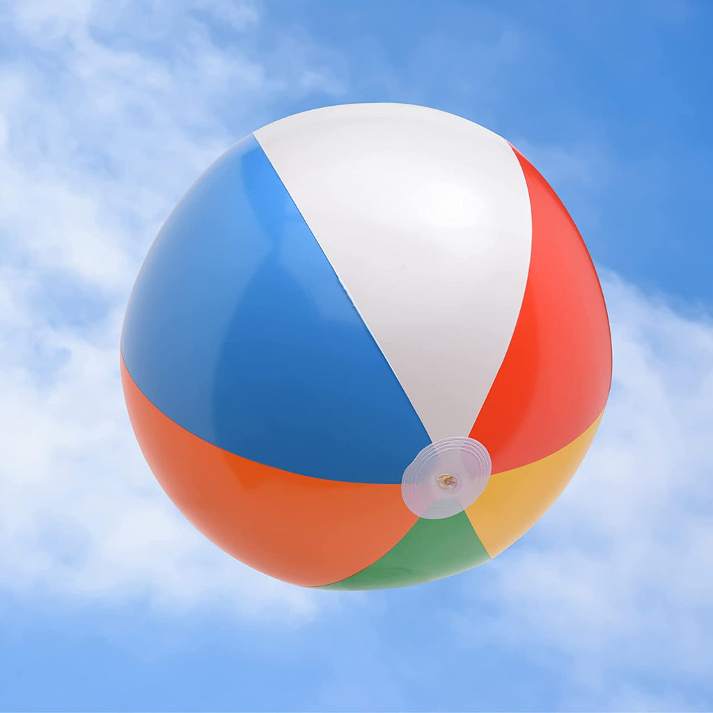 12 Pack Inflatable Rainbow Beach Balls A91698