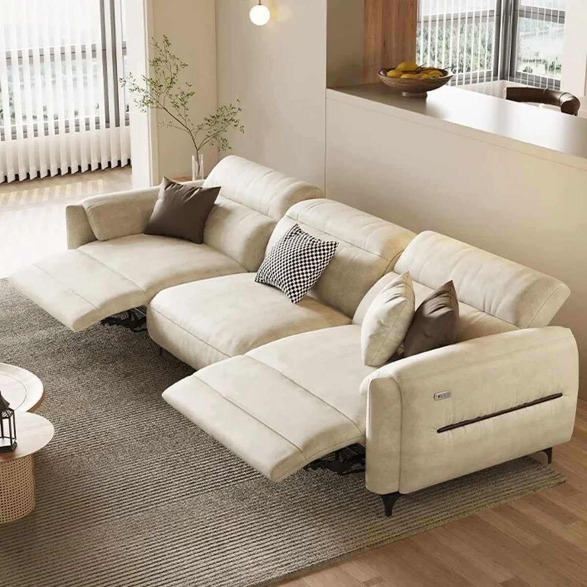 White Accent Sofa Set J844