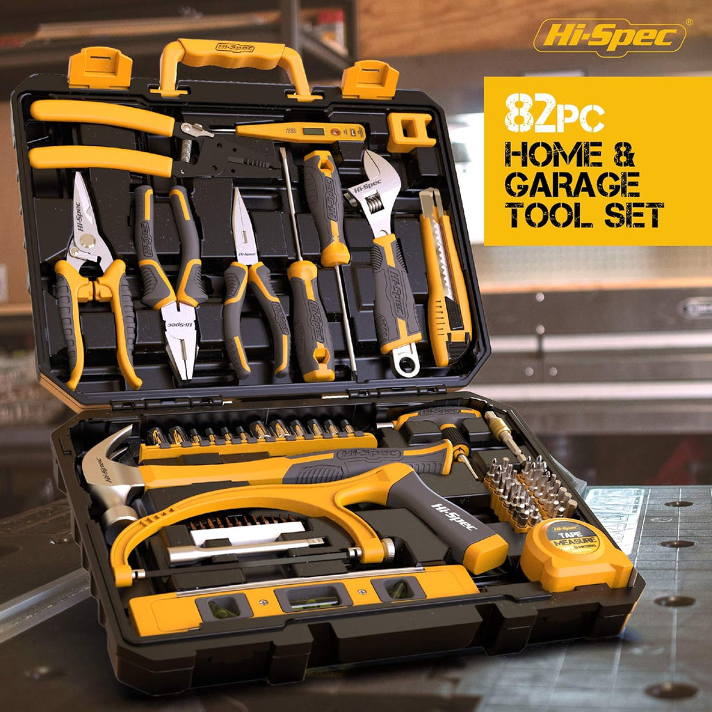 82 Piece Home & Garage Tool Kit Set with Storage Case S53927