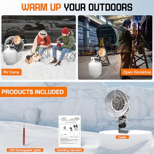 18,000 BTU Portable Propane Radiant Heater X151