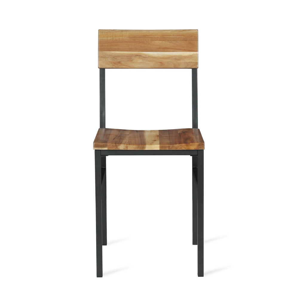 Natural Gray Wood and Metal Dining Chair (2-Pack) X220