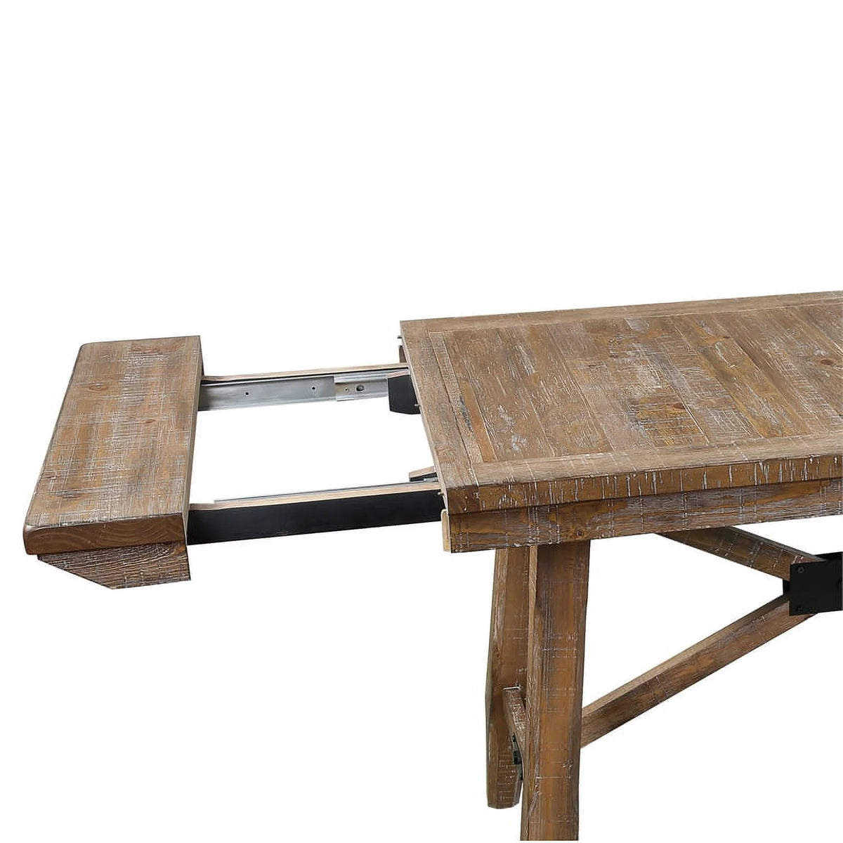 Light Brown Distressed Wood 7-Piece Counter Height Dining Set P156680